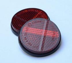 Round Reflector Red / Röd (4cm diameter, E-marked)